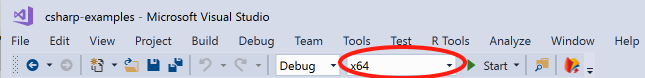Visual studio configuration